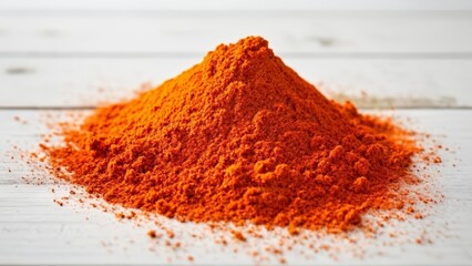 Wall Mural -  A mound of vibrant red paprika powder