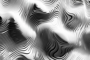 Abstract line black and white texture 3d background