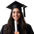 © Master of AI Arts - Smiling Student Holding Diploma isolated on transparent background