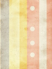 Canvas Print - Vintage Inspired Retro Pastel Gradient Abstract Striped and Dotted Background