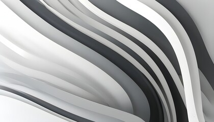 Wall Mural - Elegant gray and white abstract design with modern striped patterns