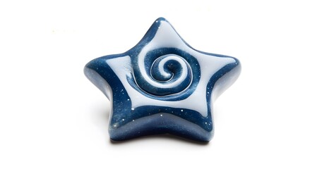 blue star on white background