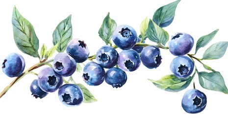 blueberries isolated on white background