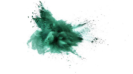 Wall Mural - green emerald dust explosion