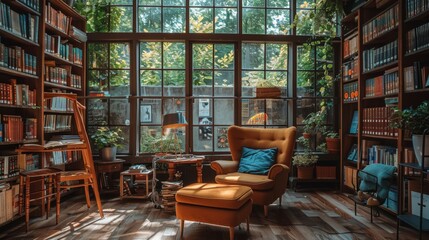 Wall Mural - Cozy Reading Nook by a Window