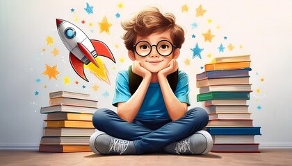 children reading books endless imagination	