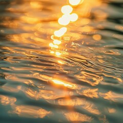 Wall Mural - golden water ripples