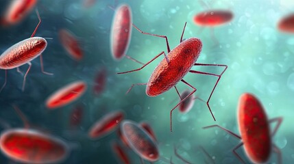 Plasmodium replication in mosquito vectors, illustrating the process of microbiology infections replication and the impact of vectorborne diseases on health.