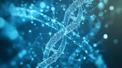 Abstract Digital DNA Structure with Network Connections