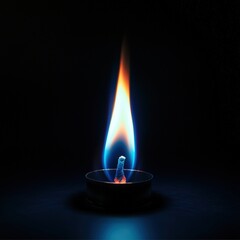 Poster - A single candle flame.