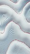 © FAFO - Abstract topographic pattern in white and grey with red outlines. Layered 3D contour resembling landscape elevation. Design for poster, wallpaper, print, and banner