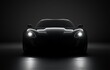 © tongpatong - Sport coupe with four doors. silhouette of a headlight-equipped black sports vehicle