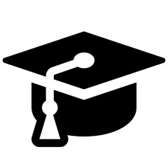 Poster - mortarboard or graduate cap solid icon