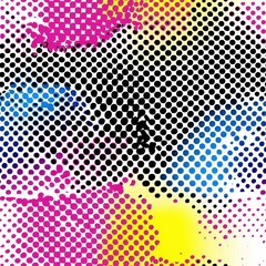 Sticker - Colorful halftone dots