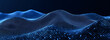 © Bounheng - Abstract technology background in a curve shape like a water wave with dots and lines