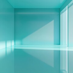 Sticker - Minimalist turquoise room