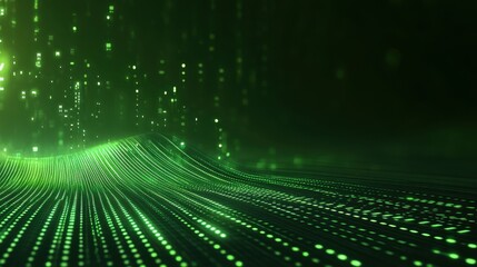 Wall Mural - bright green digital background with a pixelated texture, evoking retro gaming or tech-inspired them