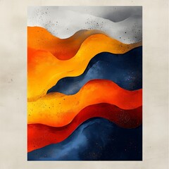 Poster - Wavy Abstract Art