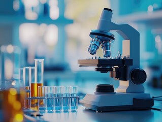 Science equipment on a table