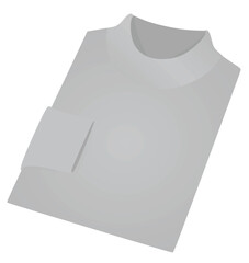 Wall Mural - Grey  roll neck shirt. vector