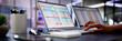 © Andrey Popov - Calculating electronic medical accounts and codes in a black office