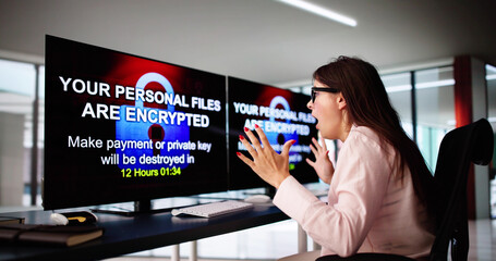 Aufkleber - Ransomware Cyber Attack Using Malware