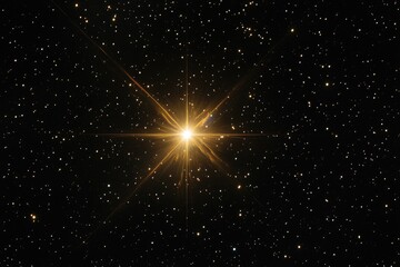 Wall Mural - star flare in black background.