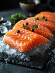 Wall Mural - Salmon on Ice