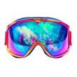 © AlexCaelus - Colorful ski goggles with reflective lenses showing a vibrant mountain landscape. Winter sports gear, perfect for skiing and snowboarding.