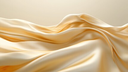 Wall Mural - abstract silky golden fabric with soft waves and folds, perfect for background and texture.
