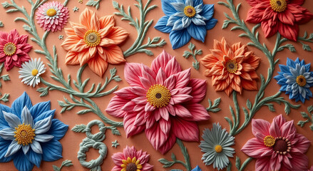 Wall Mural - flowers background