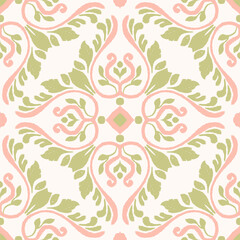 Colorful ikat abstract floral pattern. Vector ikat abstract floral seamless pattern classic style. Ikat watercolor floral pattern use for fabric, textile, home decoration elements, upholstery, etc.