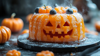 Wall Mural - halloween pumpkin cake