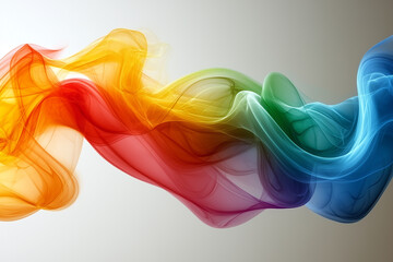 Abstract wave Smoky lines background, multicolor wavy lines, Rainbow color, Smoky line 