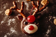 © Ombare Studio - Reindeer Chocolate Dessert with Pretzel Horns