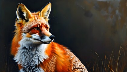 Vibrant portrait capturing the beauty and elegance of a red fox in its natural habitat