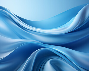 Wall Mural - Abstract background, flowing, blue tones.