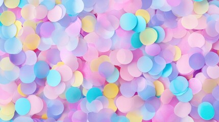 Canvas Print - Abstract background of pastel colored confetti.