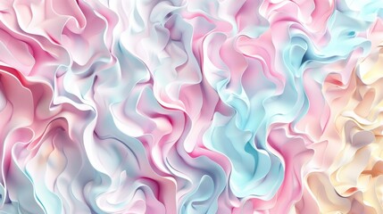 Soft 3d pastel color shapes with depth and dimension – elegant abstract background for modern design projects, digital art, and minimalist aesthetic wallpapers featuring gentle hues and smooth texture