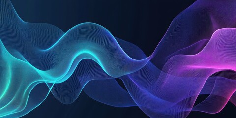 Wall Mural - Abstract waves in vibrant colors creating a dynamic visual flow.