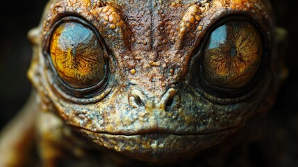 Sticker - Close Up Portrait of a Gecko with Bright Eyes