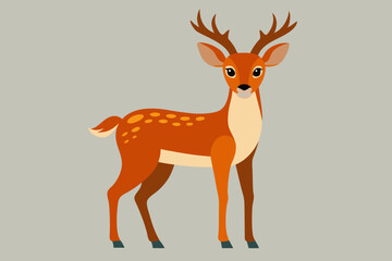 Wall Mural - Deer animal icons set cartoon vector. Cute spotted forest deer. Wild nature