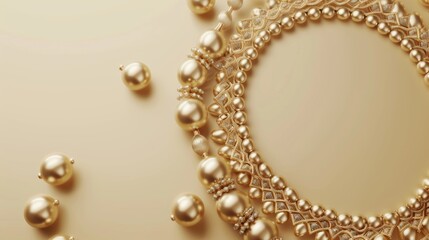 Sticker - Golden Pearl Necklace.