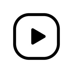 Play video or play media flat icon for apps and websites. color editable