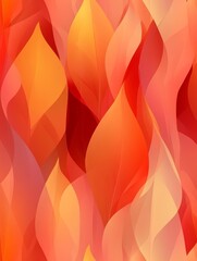 Poster - Colorful swirling leaves in shades of orange and red create a warm, autumnal backdrop perfect for seasonal themes