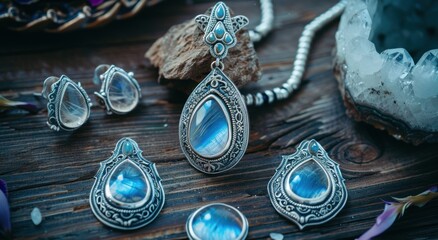 Poster - Moonstone Jewelry Set.