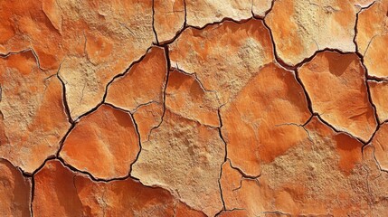 A detailed close up image of a rock wall that has visible cracks in it