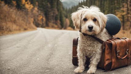 Wall Mural - Dog traveler