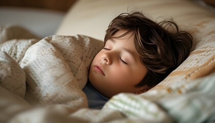 Wall Mural - Serene slumber of a toddler in a cozy bedroom, embodying innocence and tranquility