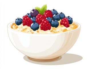 Canvas Print - muesli with berries